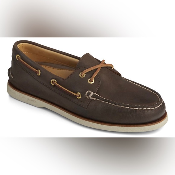 Sperry Authentic Original Gold Cup Mens Boat Shoes US9 0219493 Brown Leather - Picture 2 of 6